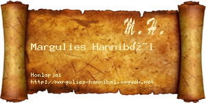 Margulies Hannibál névjegykártya